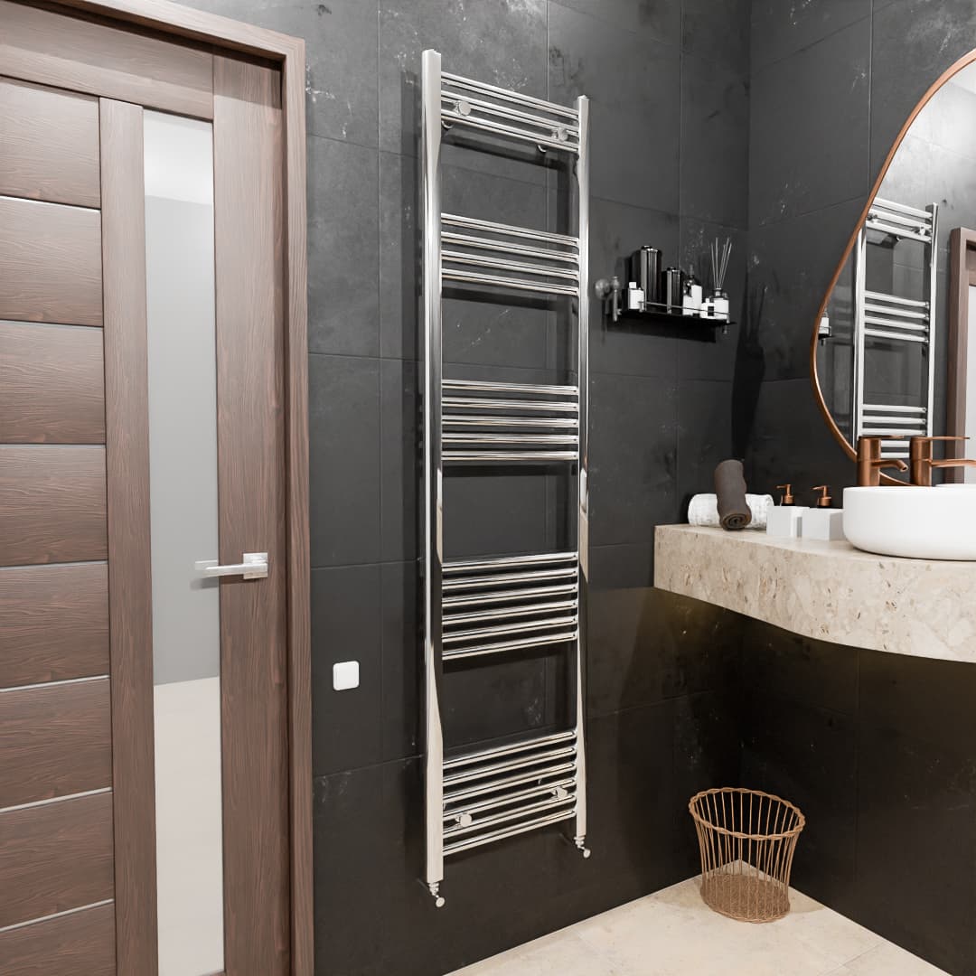 Pozo Towel Warmer Straight 400x1600   CHROME