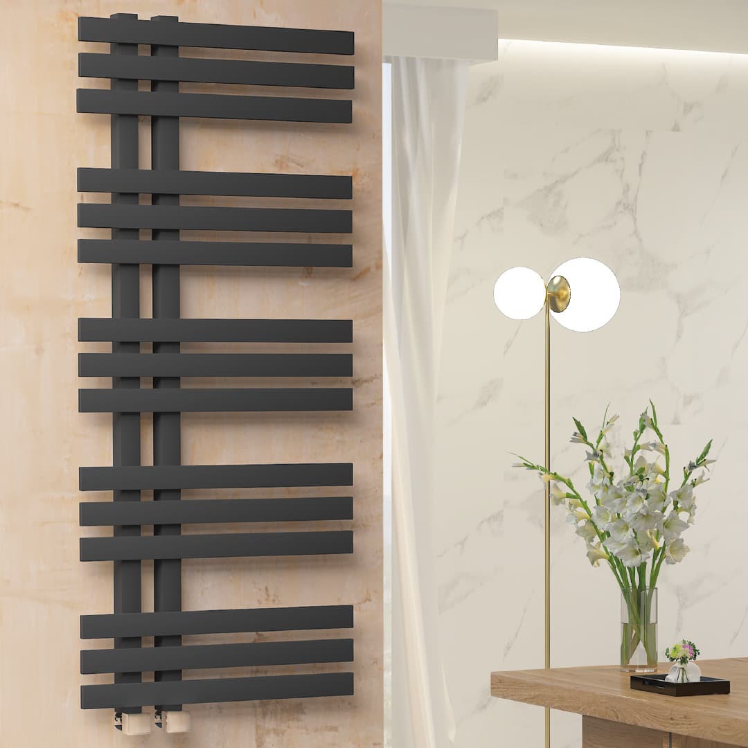 Azra Steel Designer Towel Warmer 500x1200 Anthracite