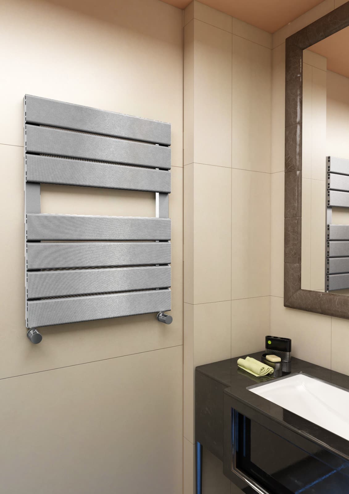Daroca Aluminium Design Radiator, 600x835, Horizontal, POLISHED