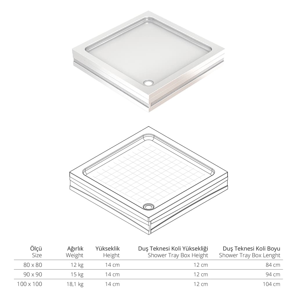 Magna Kare Duş 90*90 (K+A+P)