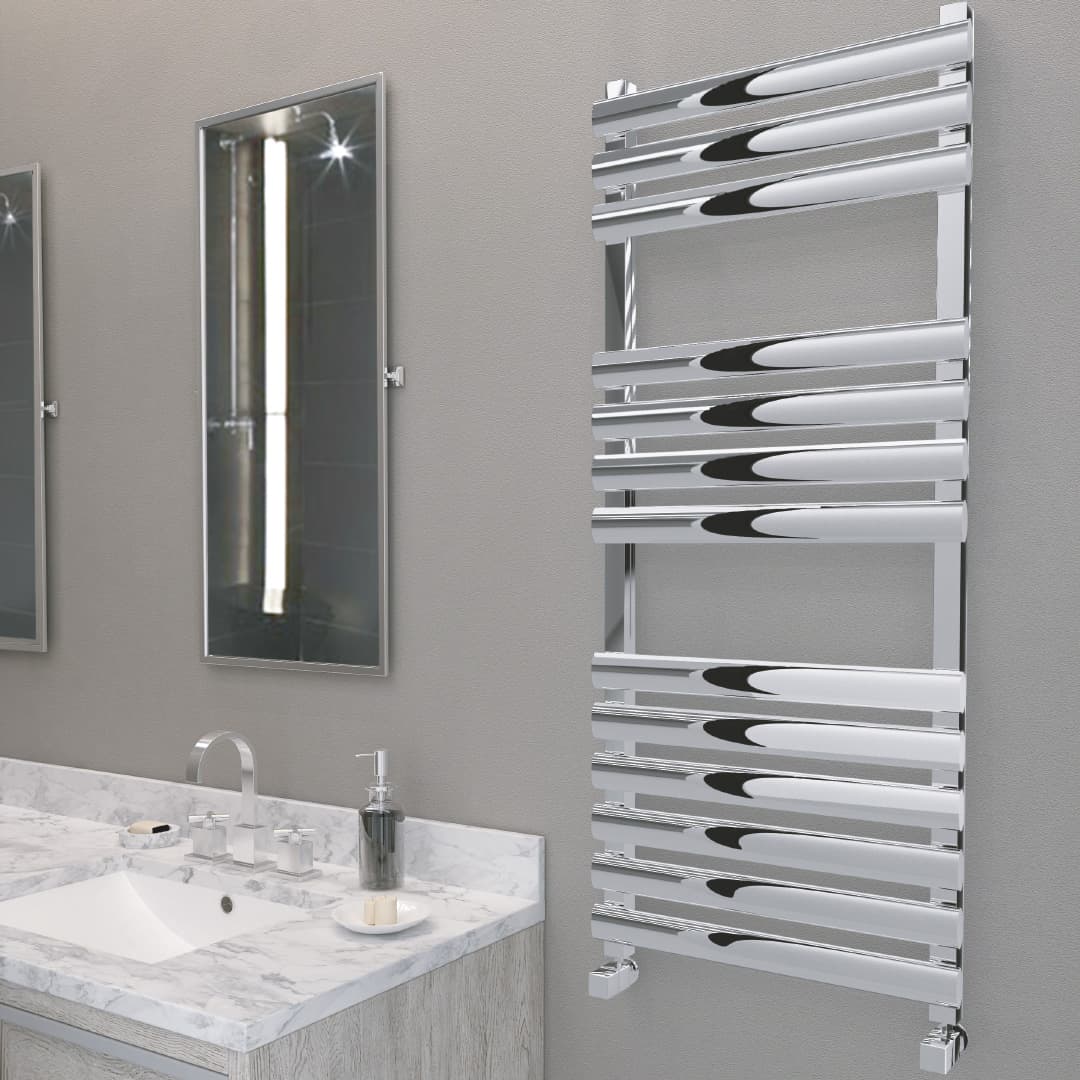 Nina Steel Designer Towel Warmer 500x1600 Polished Chrome