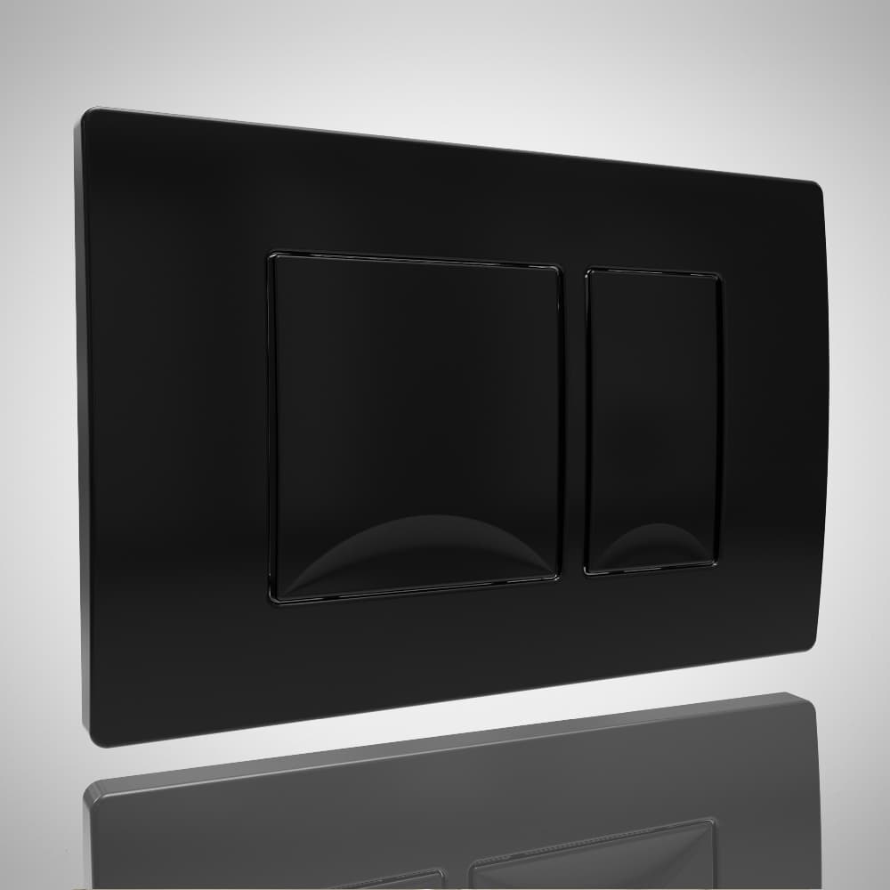 Dual Flush Plate - Rectangular - Matte Black P06