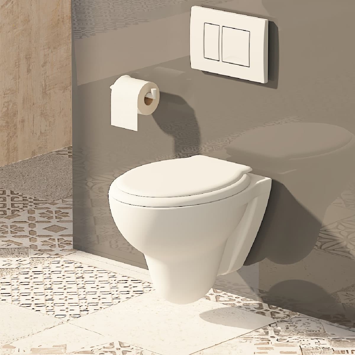 Wall Hung Ceramic Toilet Pan Oval - Sano