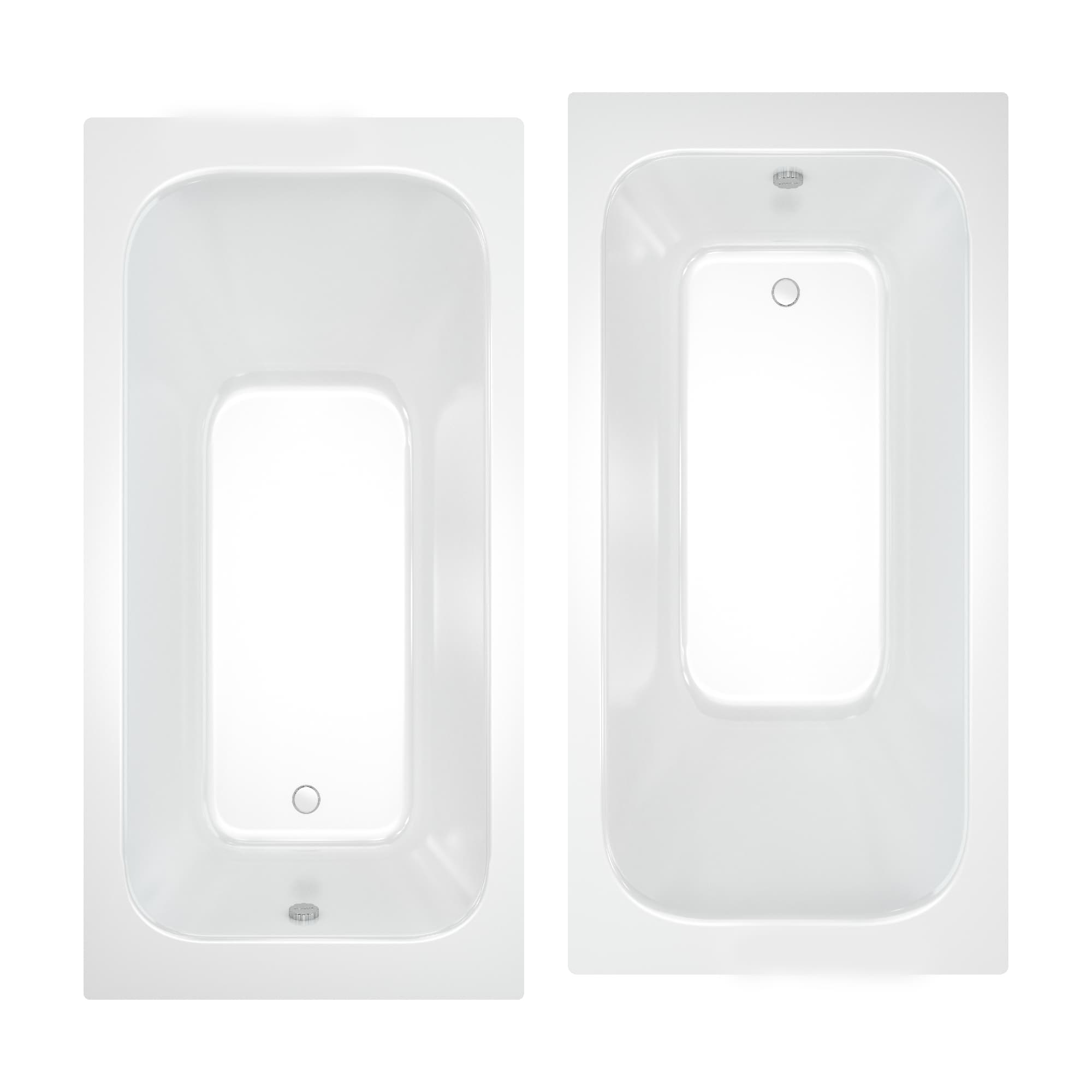Sardunya 1400x700mm Single Ended Square Acrylic Bath