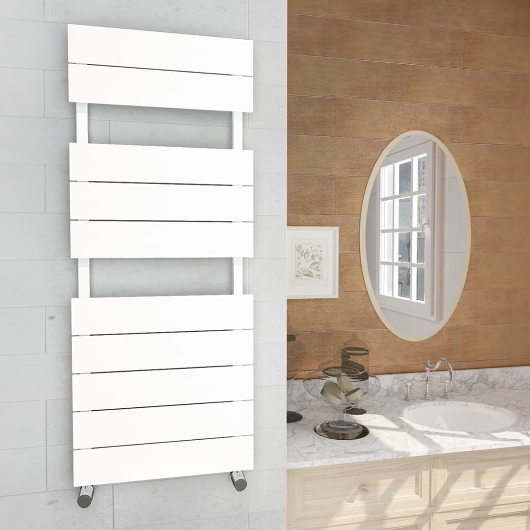 Zafra Aluminium Design Towel Rail, 500x1244, WHITE