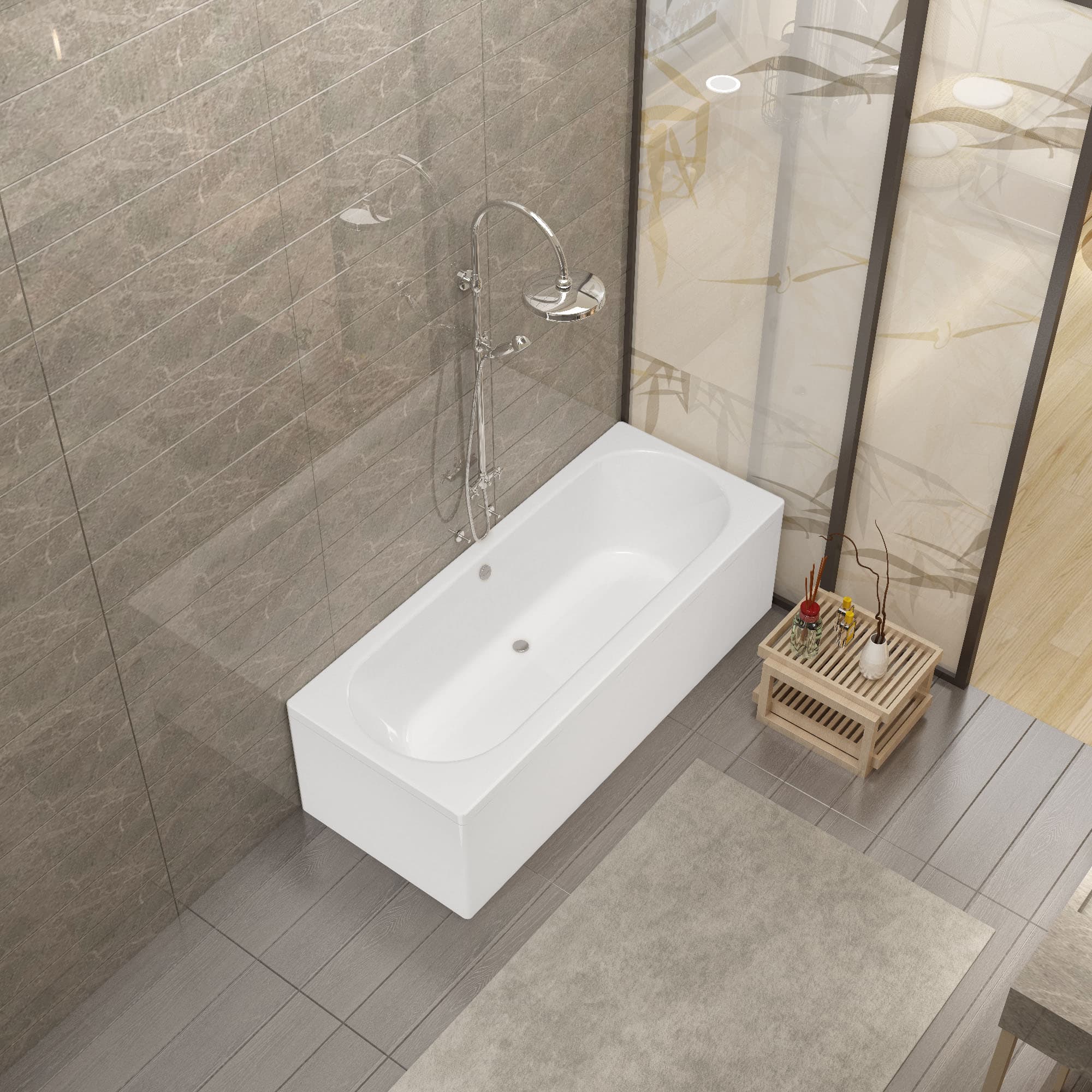 Melbourne 1700x700mm Double Ended Round Acrylic Bath