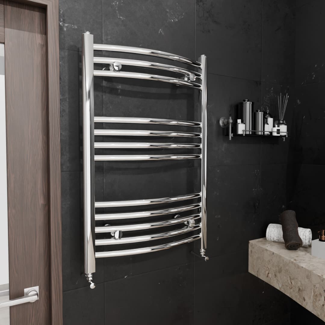 Pozo Towel Warmer Curved 500x800 CHROME