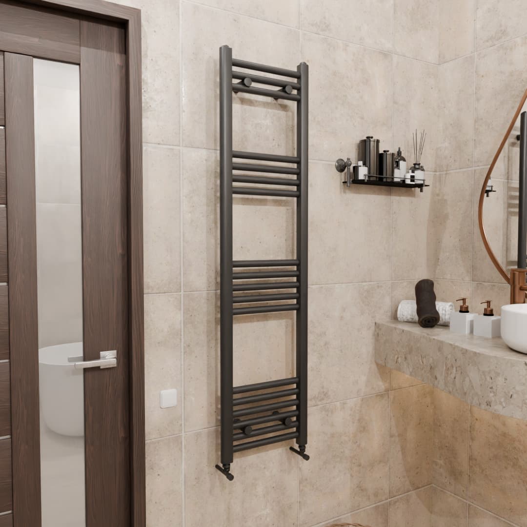 Pozo Towel Warmer Straight 300x1200 MATTE ANTHRACITE