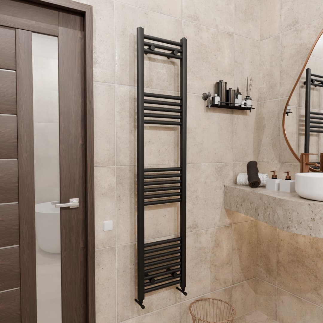 Pozo Towel Warmer Straight 300x1400 MATTE BLACK