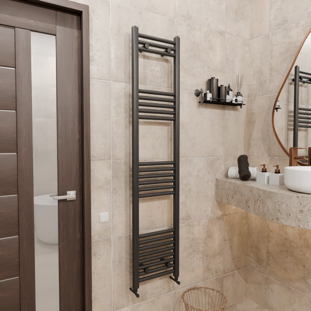 Pozo Towel Warmer Straight 300x1400 MATTE ANTHRACITE