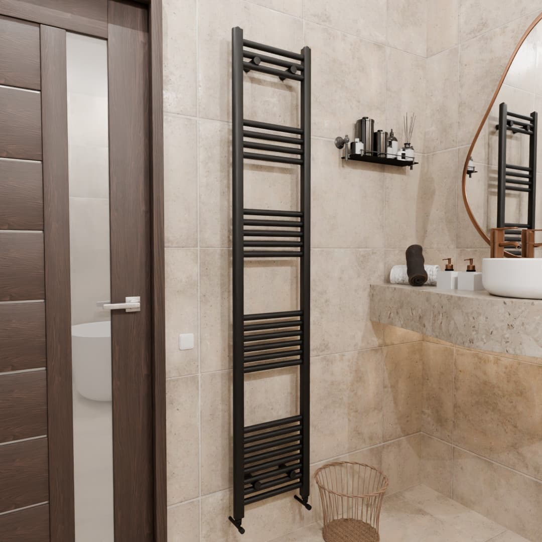 Pozo Towel Warmer Straight 300x1600 MATTE BLACK