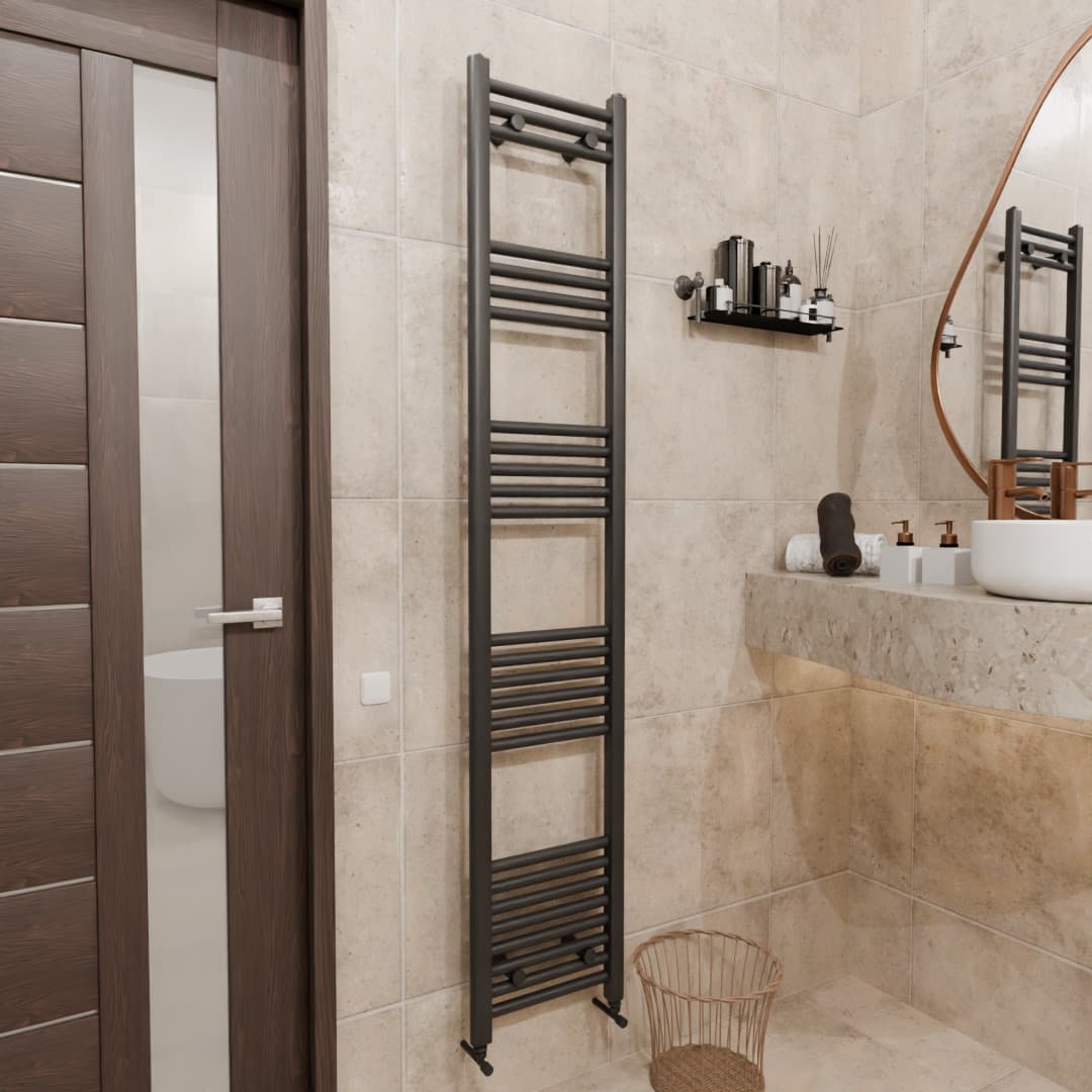 Pozo Towel Warmer Straight 300x1600 MATTE ANTHRACITE