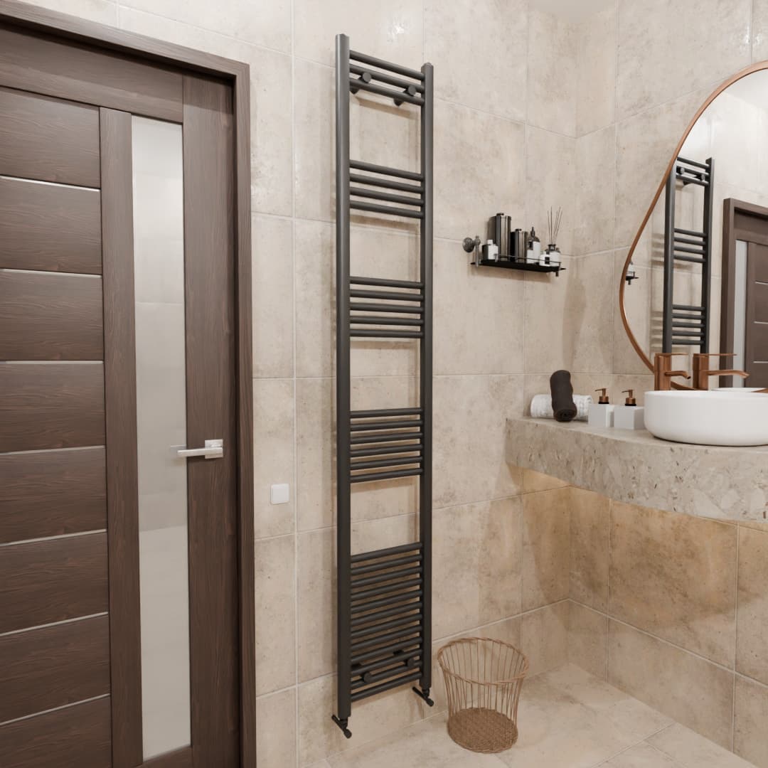 Pozo Towel Warmer Straight 300x1800 MATTE ANTHRACITE