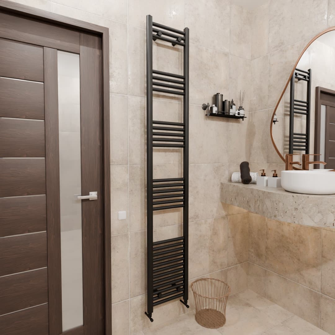 Pozo Towel Warmer Straight 300x1800 MATTE BLACK