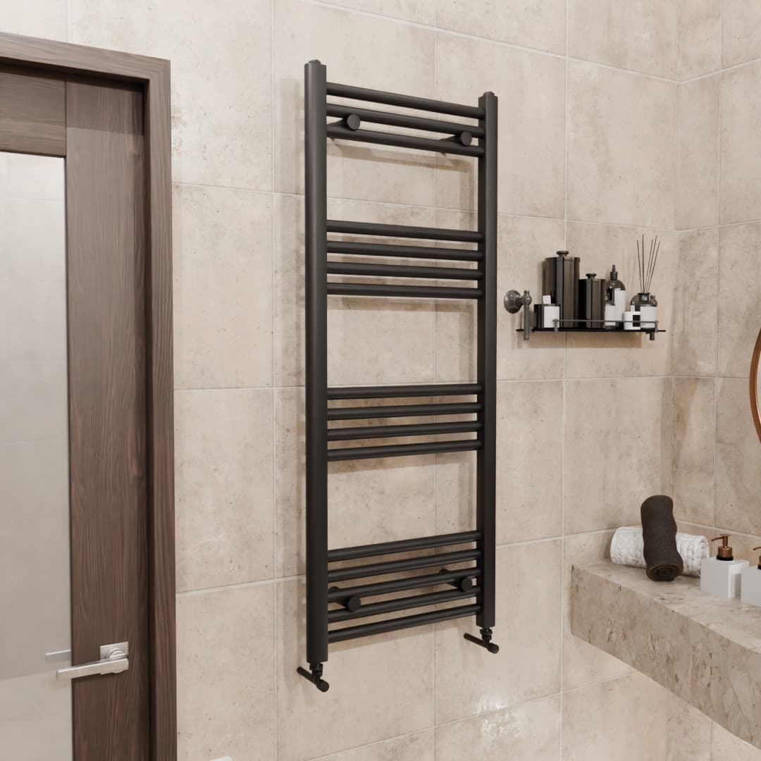 Pozo Towel Warmer Straight 400x1000 MATTE BLACK