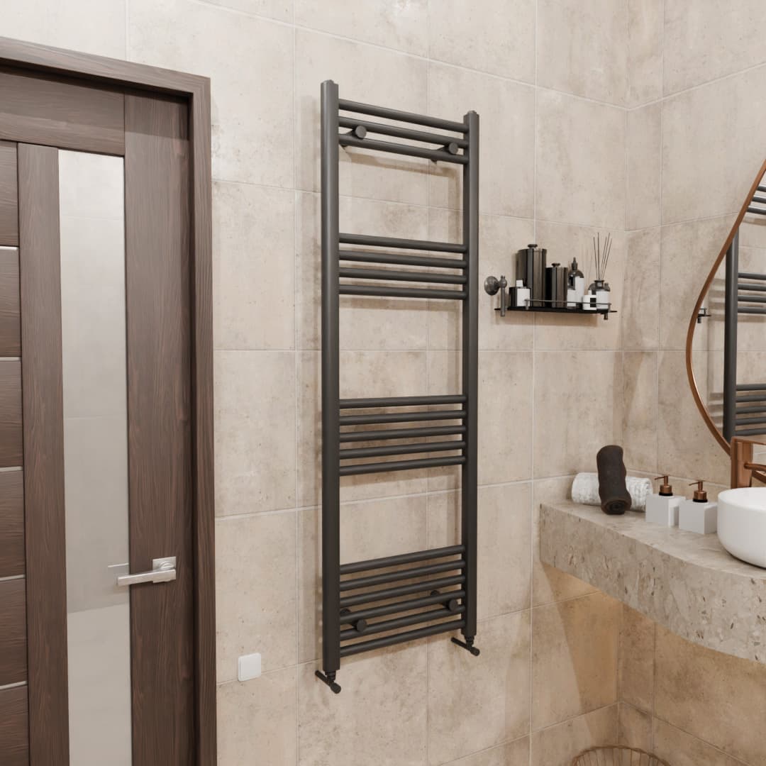Pozo Towel Warmer Straight 400x1200 MATTE ANTHRACITE