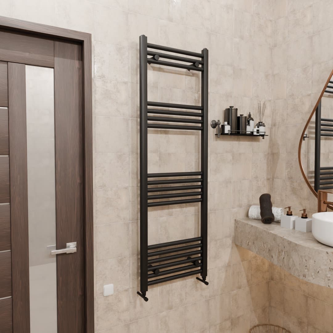 Pozo Towel Warmer Straight 400x1200 MATTE BLACK