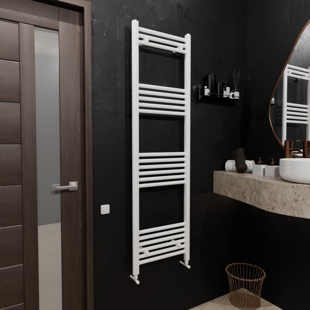 Pozo Towel Warmer Straight 400x1400 WHITE