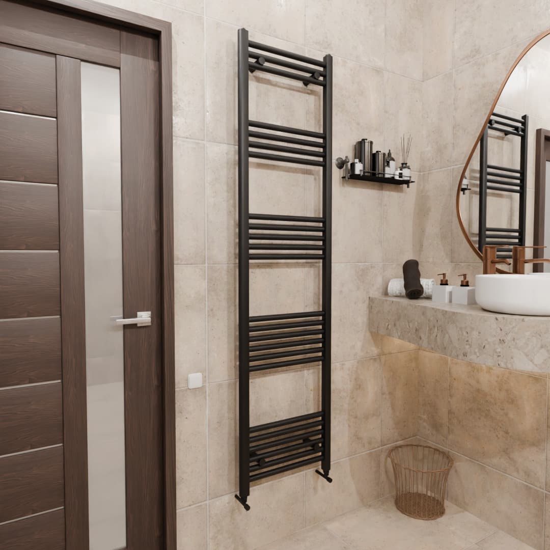 Pozo Towel Warmer Straight 400x1600 MATTE BLACK