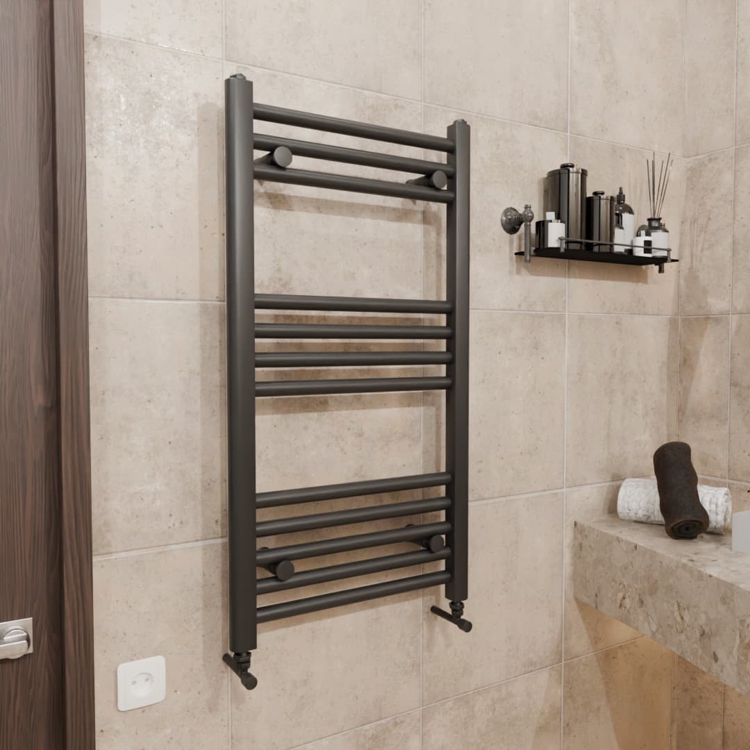 Pozo Towel Warmer Straight 400x800 MATTE ANTHRACITE