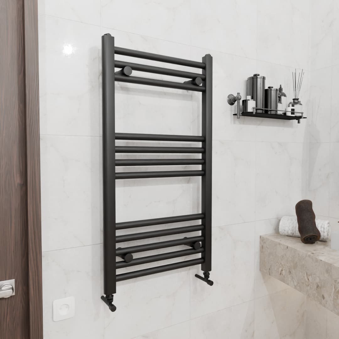 Pozo Towel Warmer Straight 400x800 MATTE BLACK