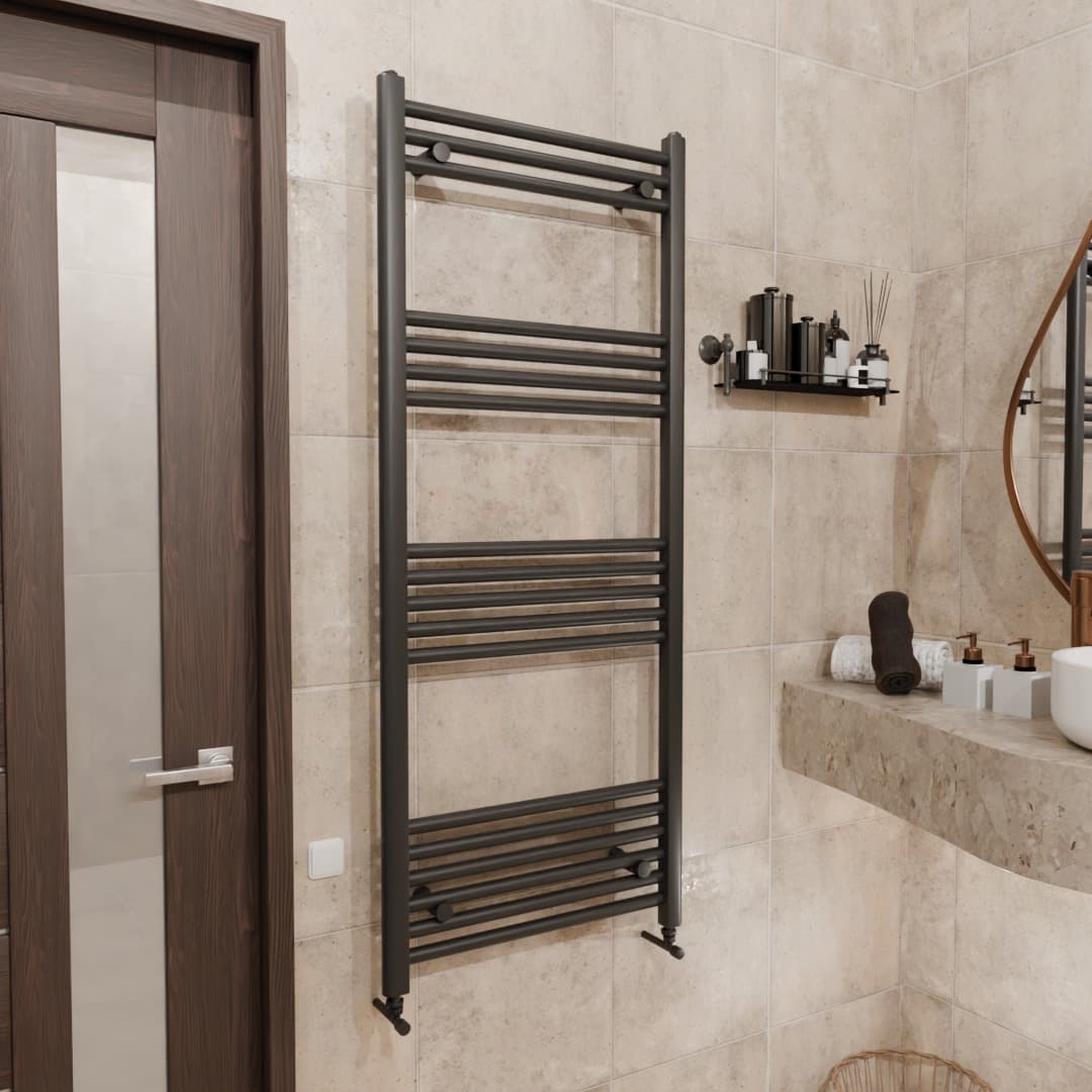 Pozo Towel Warmer Straight 500x1200 MATTE ANTHRACITE