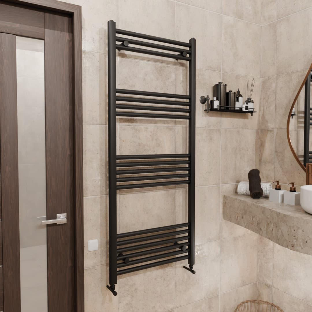 Pozo Towel Warmer Straight 500x1200 MATTE BLACK