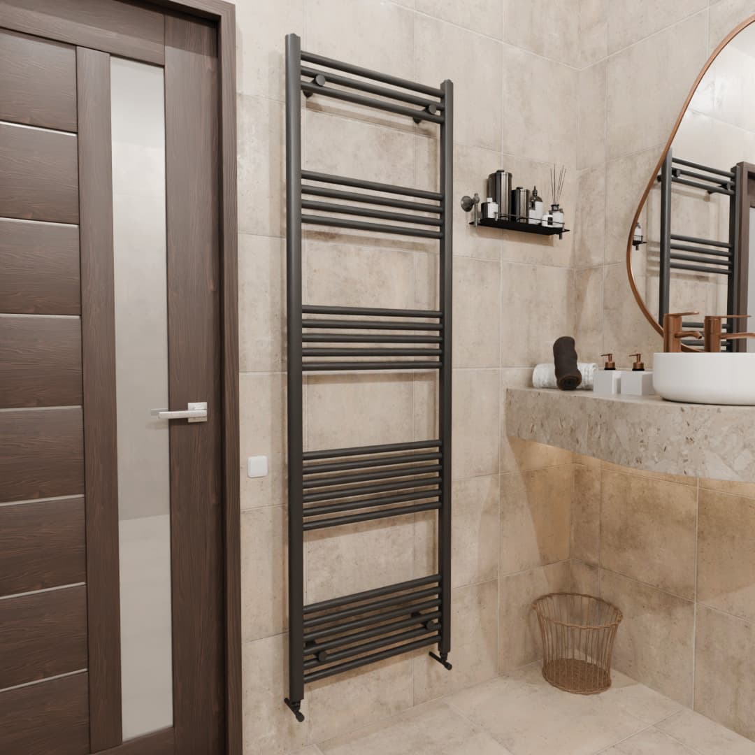 Pozo Towel Warmer Straight 500x1600 MATTE ANTHRACITE