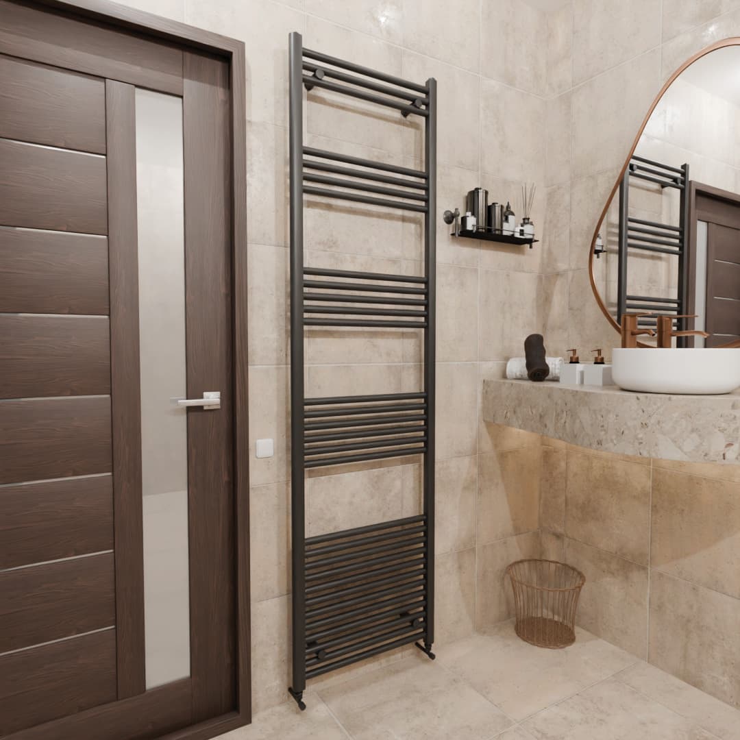 Pozo Towel Warmer Straight 500x1800 MATTE ANTHRACITE