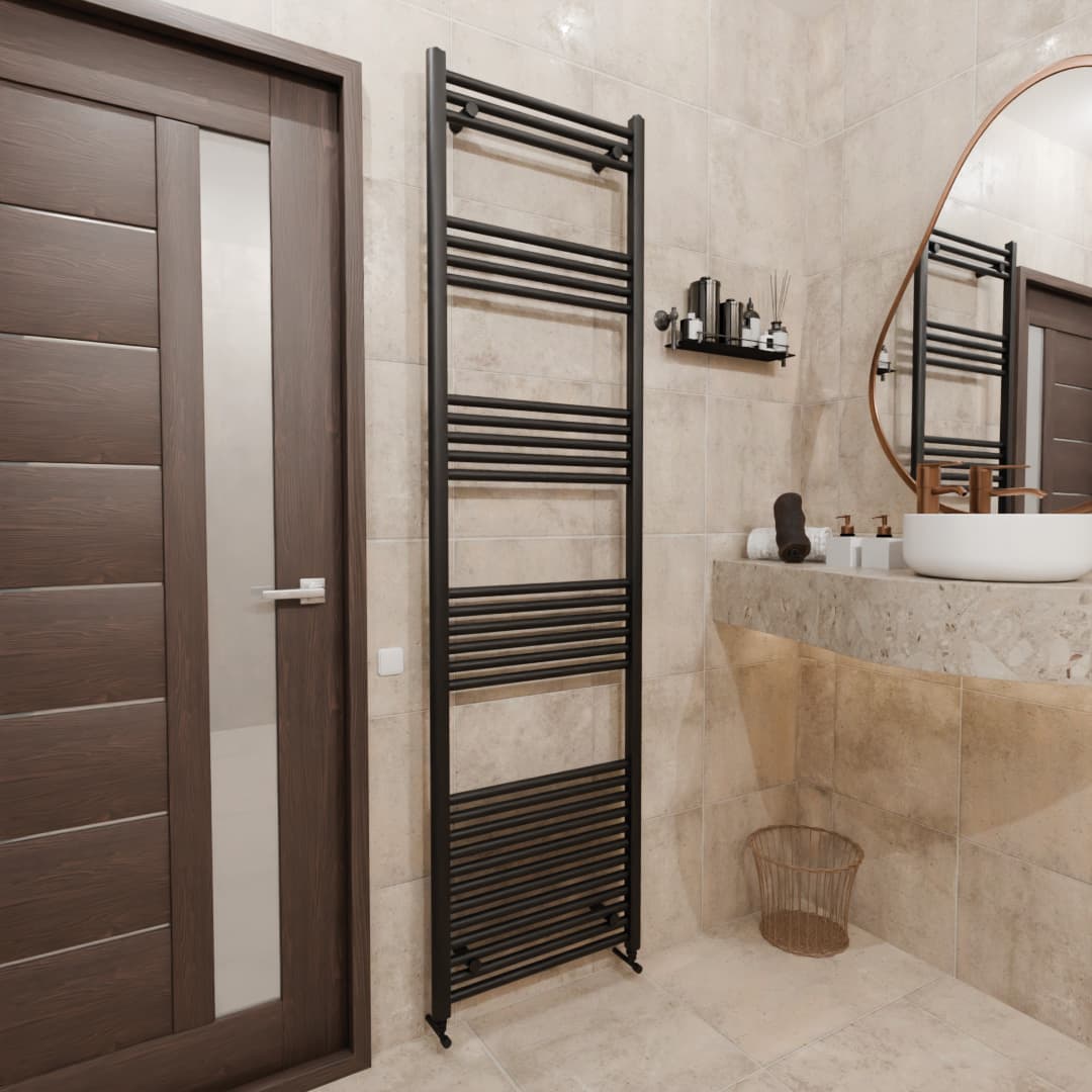 Pozo Towel Warmer Straight 500x1800 MATTE BLACK