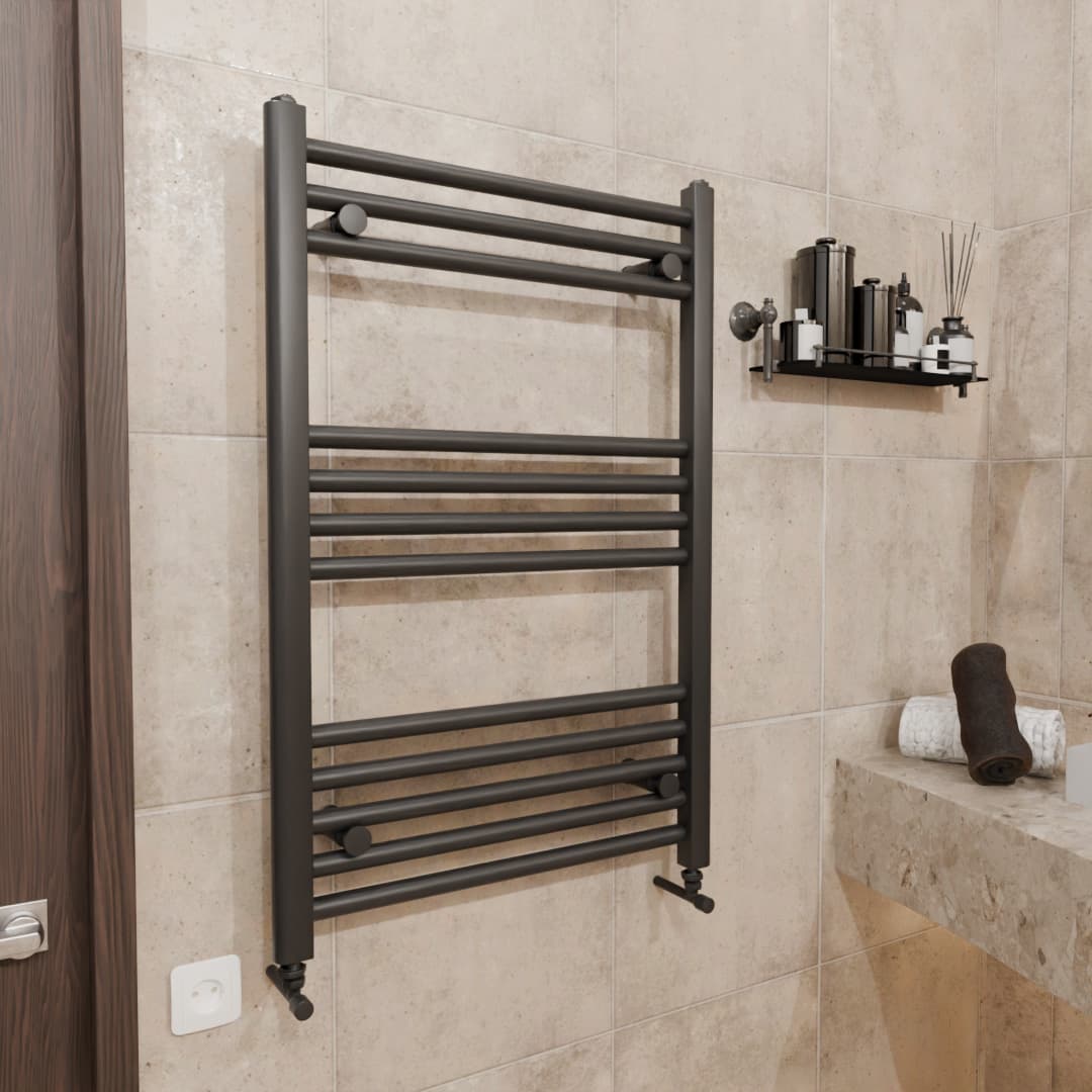 Pozo Towel Warmer Straight 500x800 MATTE ANTHRACITE