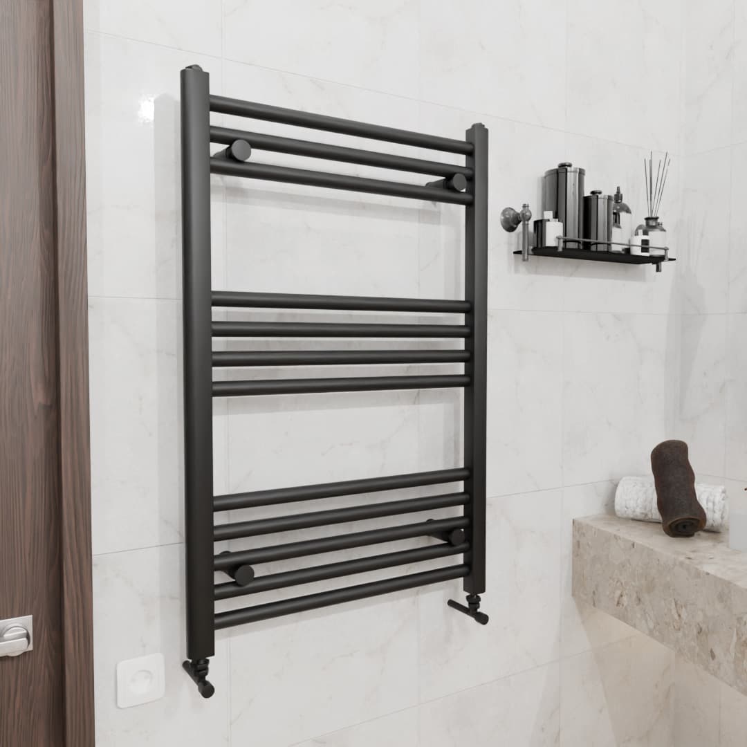 Pozo Towel Warmer Straight 500x800 MATTE BLACK