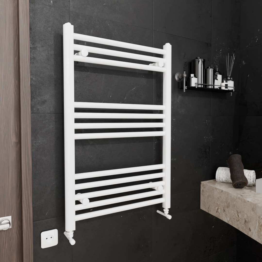 Pozo Towel Warmer Straight 500x800 WHITE
