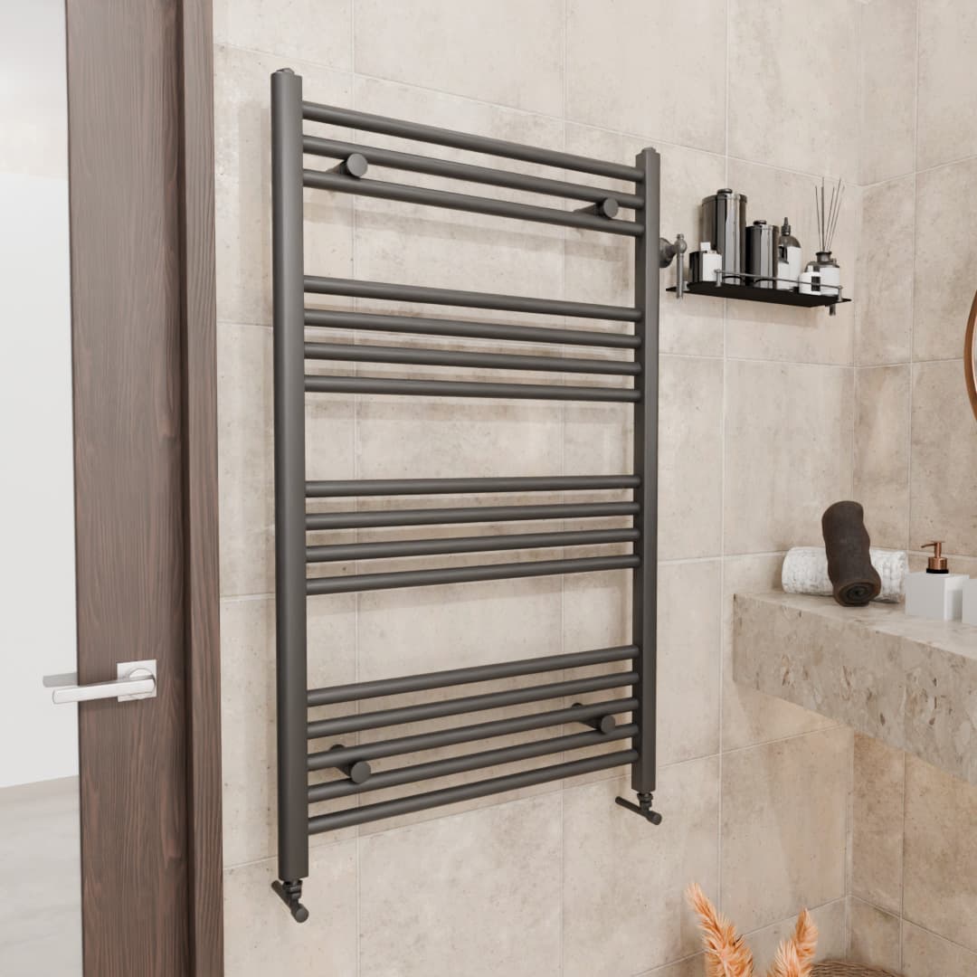 Pozo Towel Warmer Straight 600x1000 MATTE ANTHRACITE