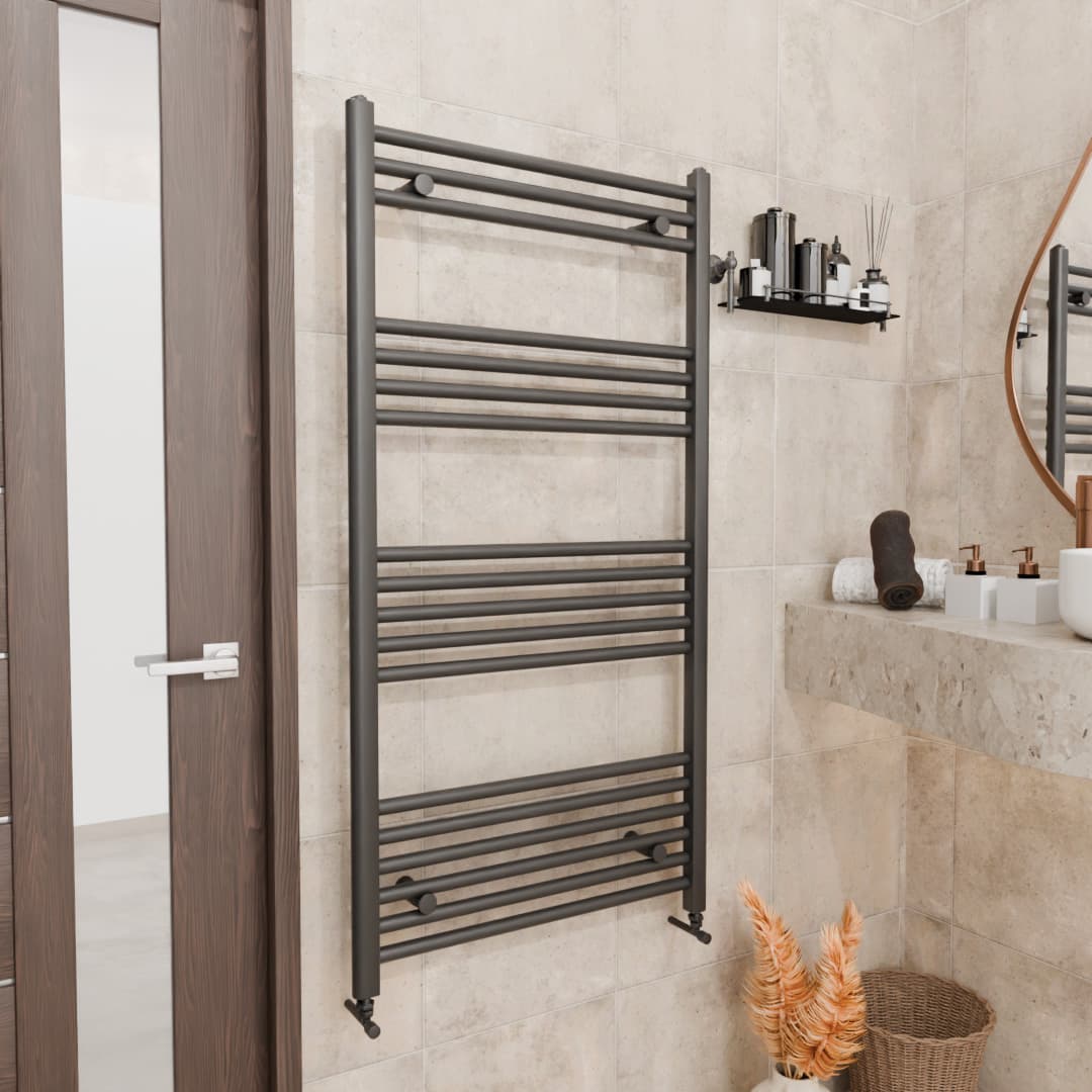 Pozo Towel Warmer Straight 600x1200 MATTE ANTHRACITE