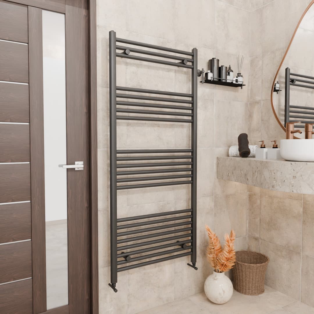 Pozo Towel Warmer Straight 600x1400 MATTE ANTHRACITE