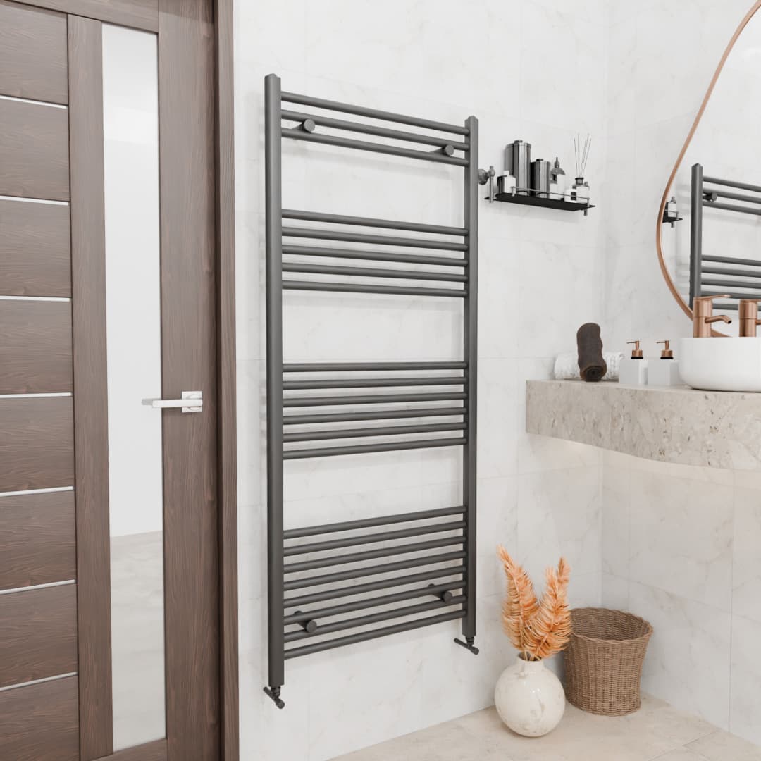 Pozo Towel Warmer Straight 600x1400 MATTE BLACK