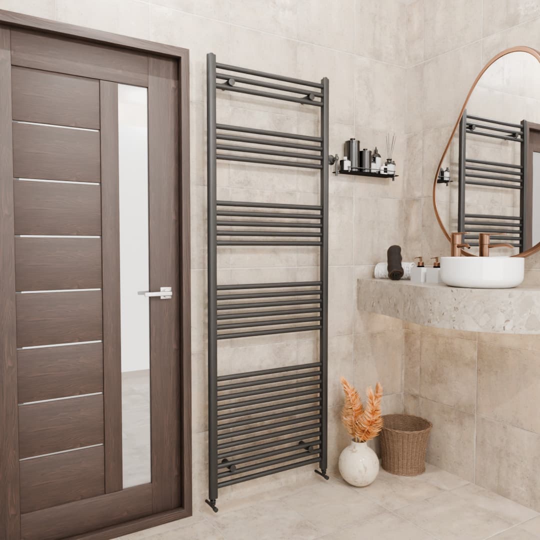 Pozo Towel Warmer Straight 600x1800 MATTE ANTHRACITE