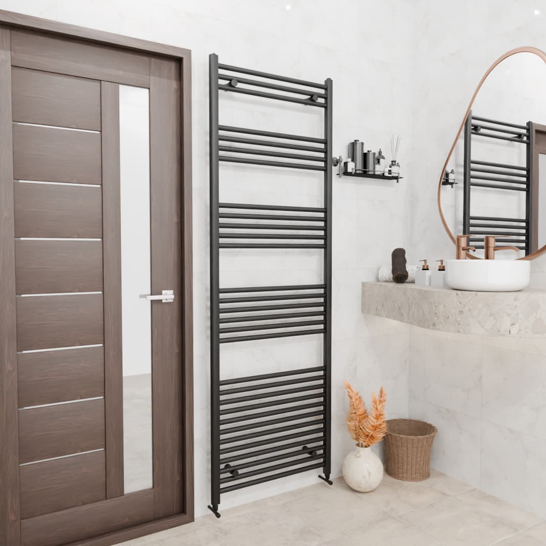 Pozo Towel Warmer Straight 600x1800 MATTE BLACK