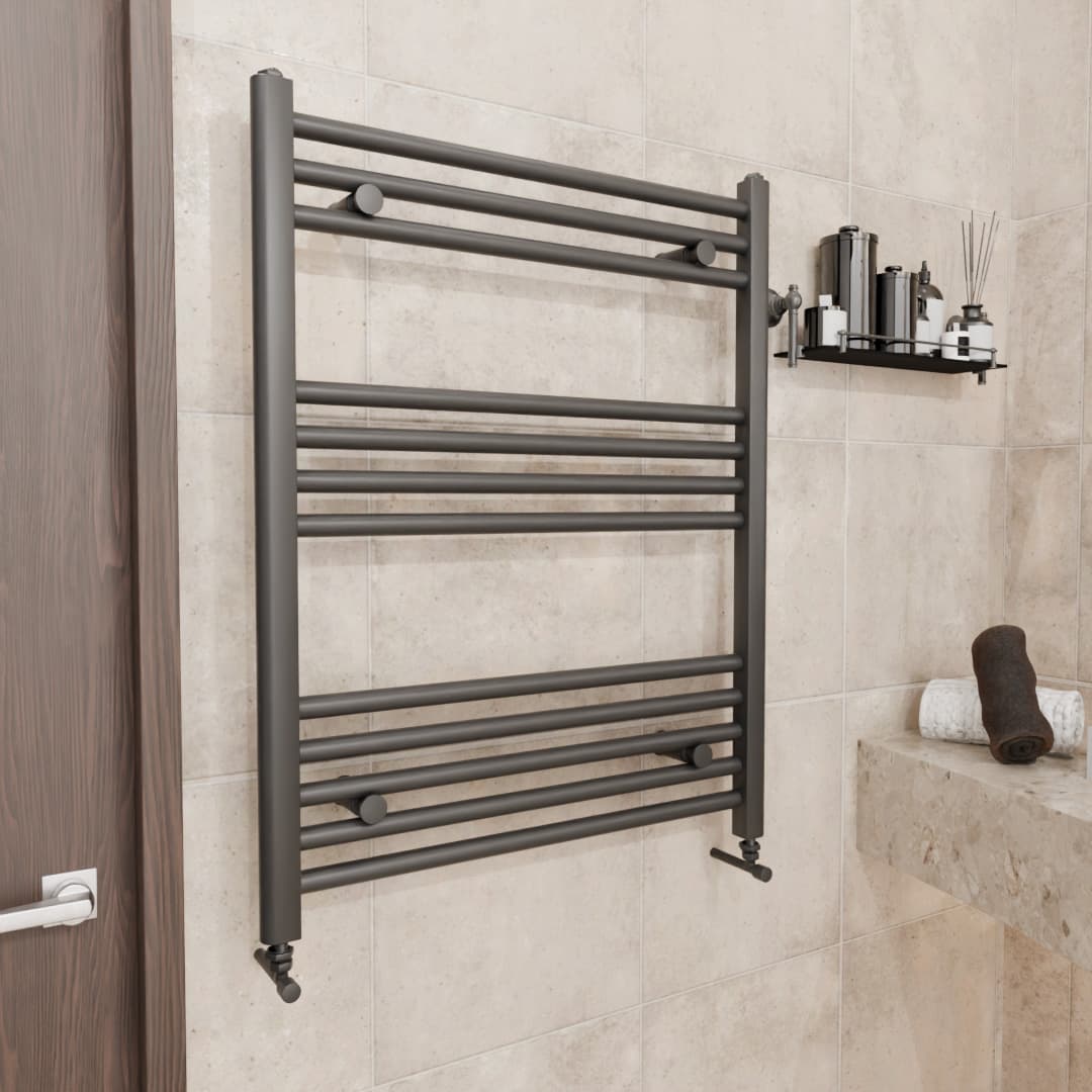 Pozo Towel Warmer Straight 600x800 MATTE ANTHRACITE