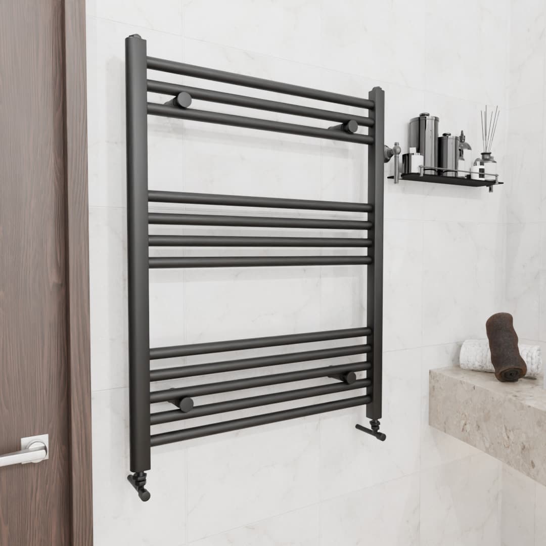 Pozo Towel Warmer Straight 600x800 MATTE BLACK