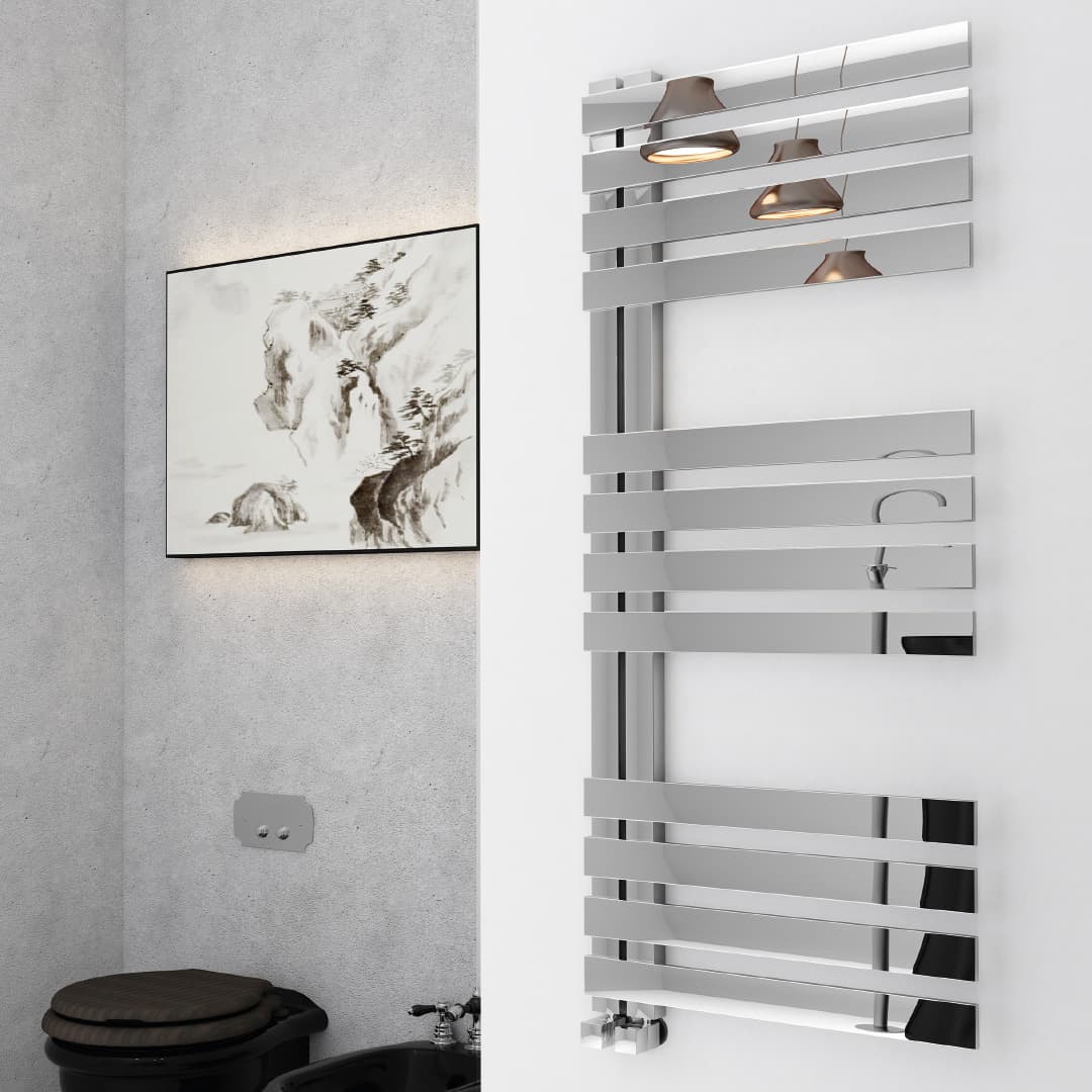 Zeyna Stainless Steel Towel Warmer 500x1185 Polished Chrome