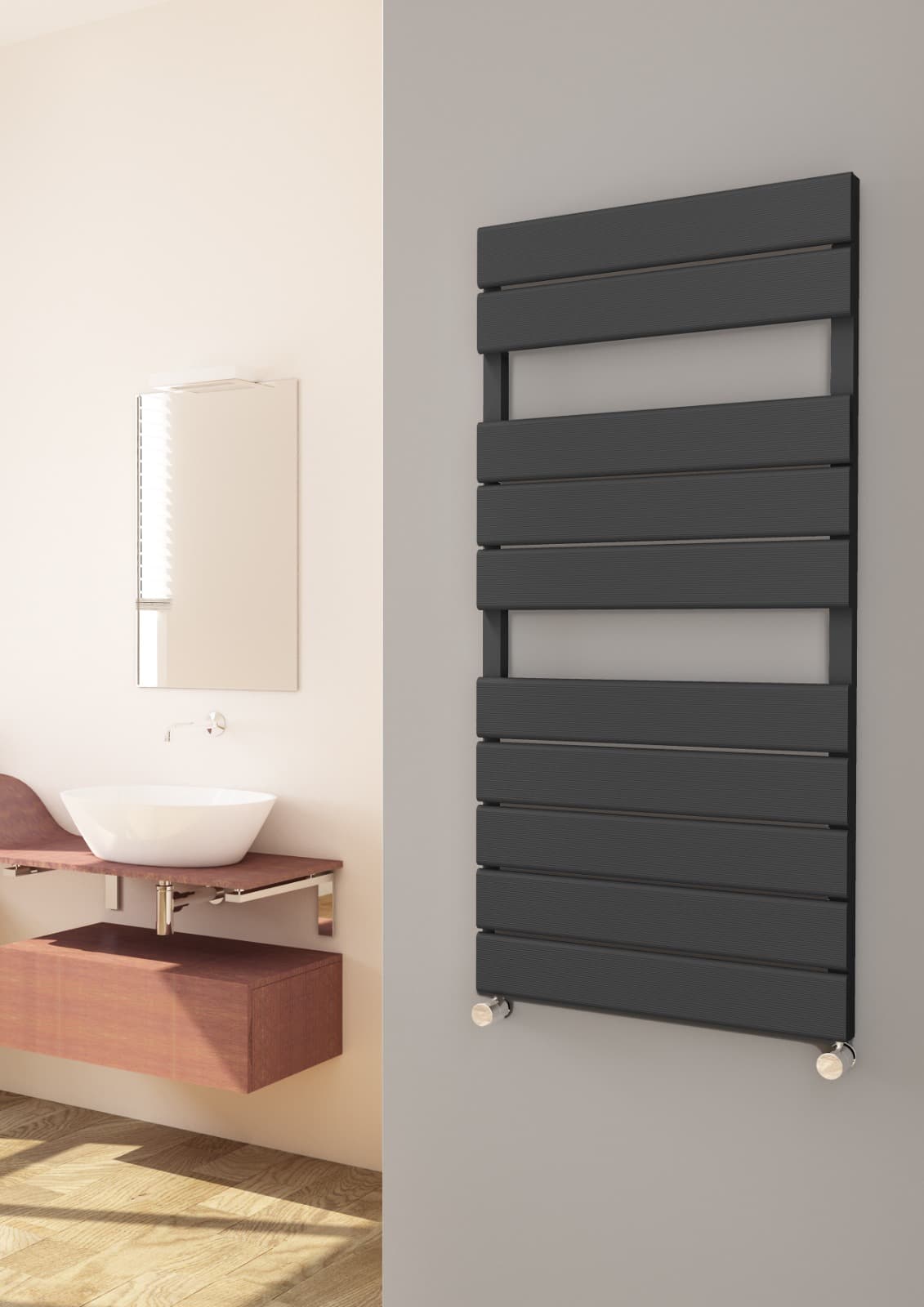 Daroca Aluminium Design Radiator, 500x1255, Horizontal, ANTHRACITE