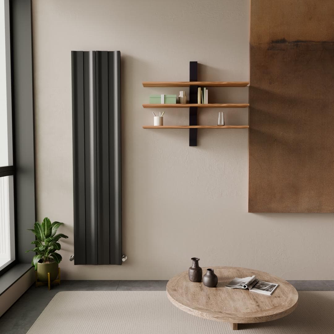 Faro Aluminium Design Radiator, Single, 409x1800, Vertical, ANTHRACITE