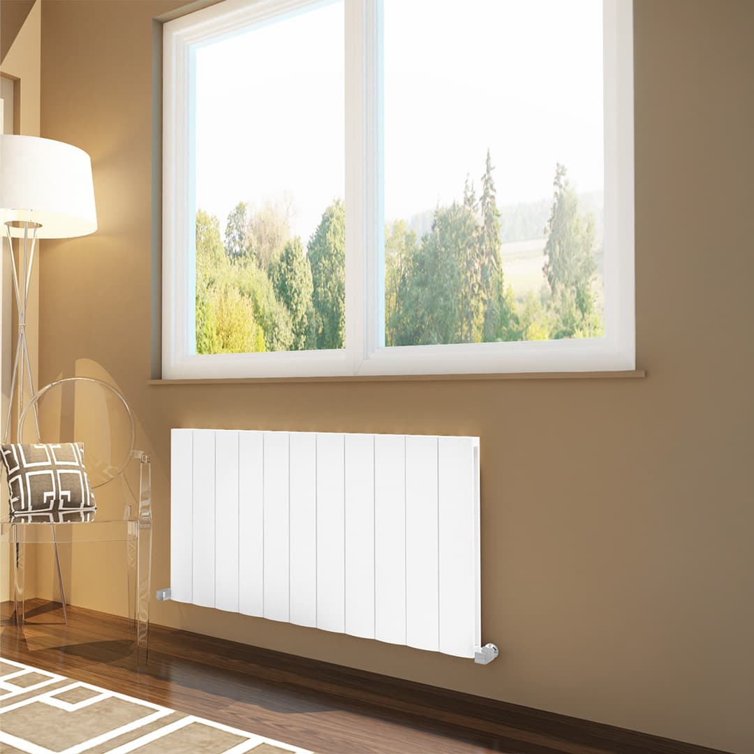 Lugo Aluminium Design Radiator, Double, 600x512, Horizontal, WHITE