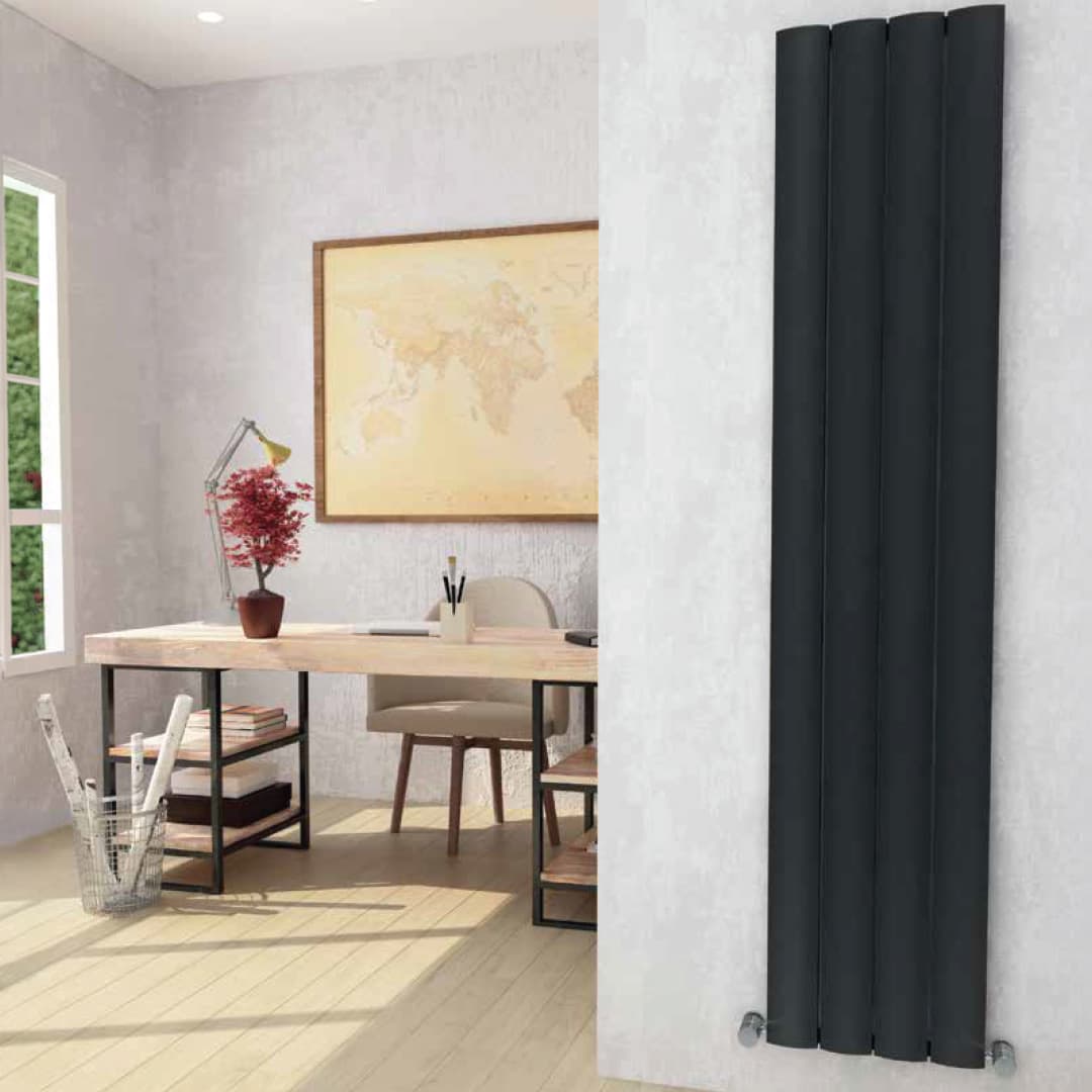 Malaga Aluminium Design Radiator, 280x1800, Vertical, ANTHRACITE