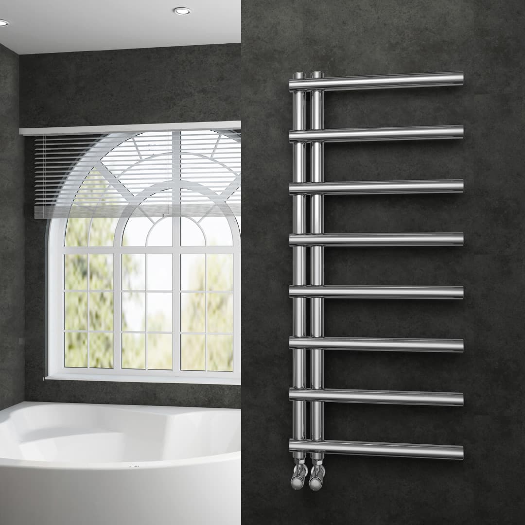 MASSA Steel Designer Towel Warmer 500x1150 Chrome