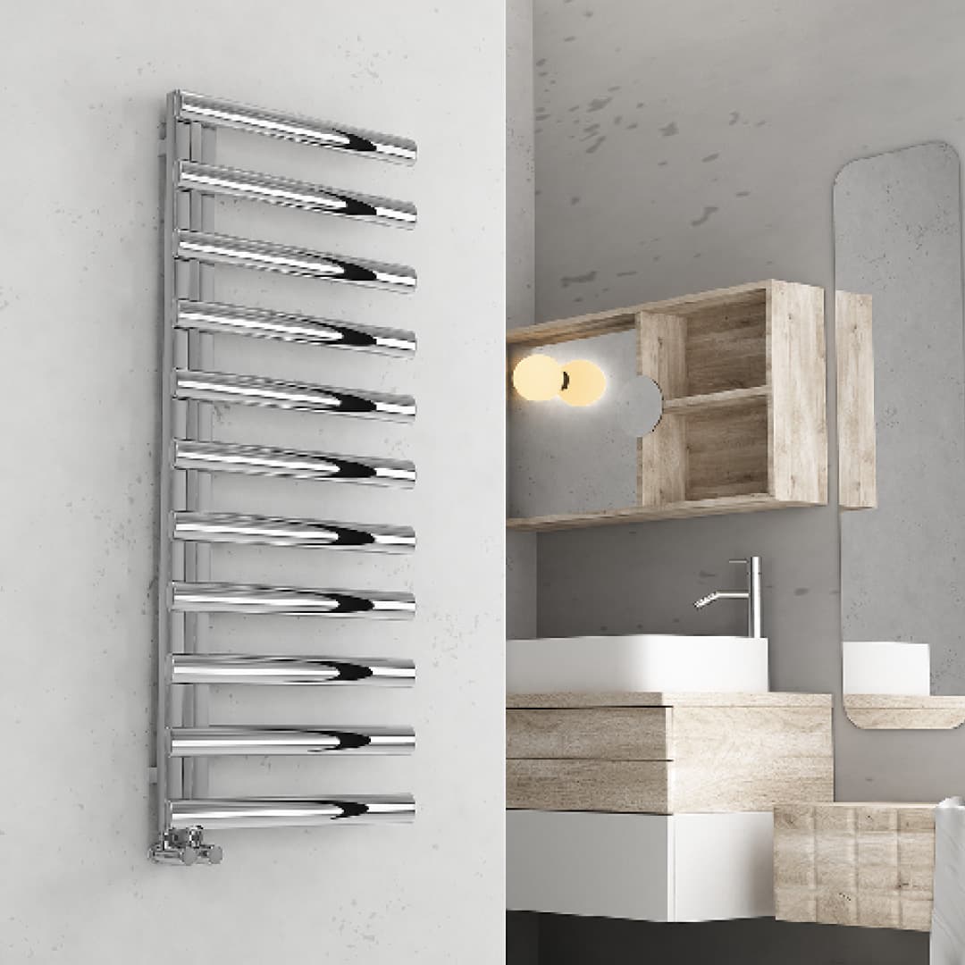 MENDOZA Steel Designer Towel Warmer 500x1200 CHROME