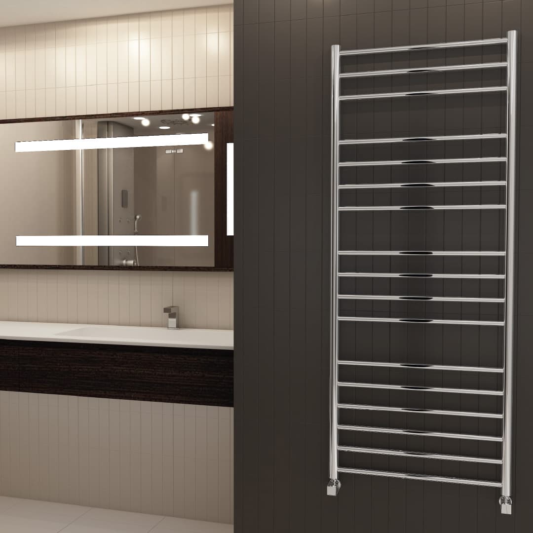 Miko Stainless Steel Towel Warmer 350x1500 Polished Chrome