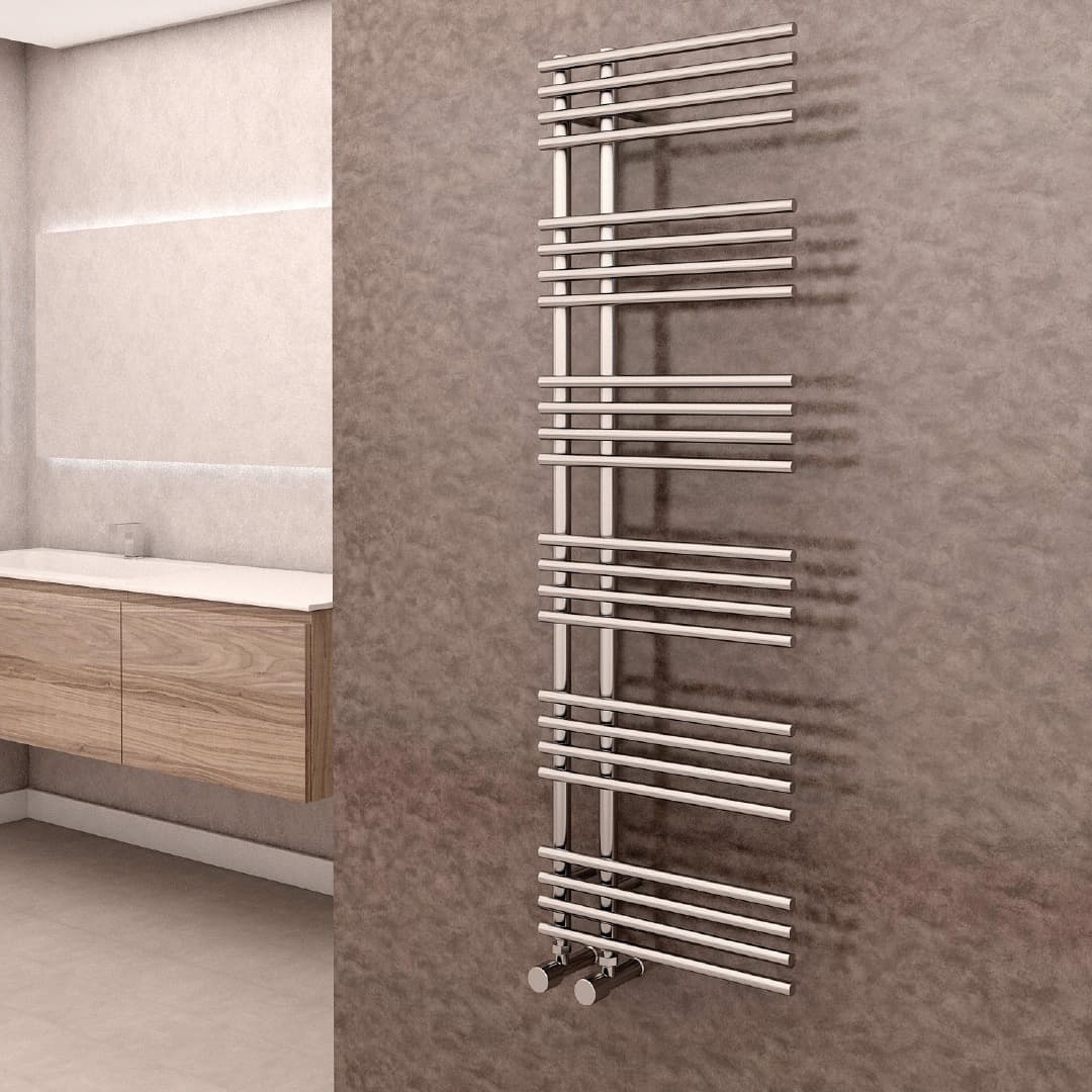 Nelas Steel Designer Towel Warmer 500x1000 POLISHED